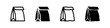 © liubomir118809 - Set of four stylized black and white paper bag icons, abstract packaging