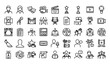 © MdMoymul - Actor Line Icons Collection with Theater Masks Stars Awards and Cinema Symbols Editable Stroke Vector Set
