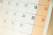 © Hasib - Calender date closeup . concept of meeting, business, schedule organizer.