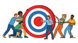 © wahid - Diverse group of people working together to achieve a common goal.