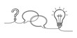 © Ratna Art_Gallery - Question mark, speech bubbles, and lightbulb idea concept