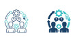 © Mehedi - Team collaboration with question marks and gears for problem solving vector illustration