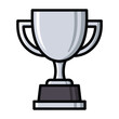 © AspectDesign - Trophy cup icon silver shiny winner award symbol