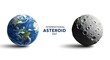 © Jorna - International asteroid day concept with earth and cratered asteroid