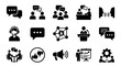 © MdArif - Speaking and communication solid icon set vector illustration