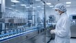 © Юлия Сергеева - Scientist watches the filling of vaccine vials in a clean room environment at a pharmaceutical facility during a daytime operation