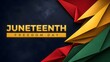 © MadeByJawwad - Juneteenth Freedom Day celebration with real raised hands, glowing heart palms, black smoky background, Pan African colors, unity, love and June 19 emancipation Holiday