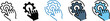 © maruf 1 - Self Service icon set featuring multiple styles for customer support, automation, digital assistance, kiosks, and user management concepts, vector
