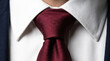 © Andi - close up of man wearing shirt and tie with red necktie formal business fashion style elegance suit and collar detail