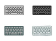 © Chernobyl Studio - Keyboard Icon Variations Set, Line Filled Duotone Hand Drawn Vector Computer Symbols