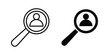 © Power - job vacancy icon. line and filled black pictograms.