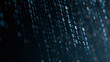 © forenna - Binary code cascading on a dark background with varying opacity digits and cool ambient glow creating a technical atmosphere suited for cybersecurity awareness campaigns,