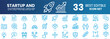 © IMRAN - Startup and entrepreneurship 33 icon set.Innovation icon set. Editable line icons. Vector illustration.