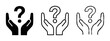 © Grapvect - Question Mark Icons, Hand Holding Question Mark Symbol, Help and Support Icons, FAQ Graphics