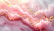 © Hashigo - 流れるような金粉と柔らかなピンクの大理石テクスチャ / Flowing gold dust and soft pink marble texture (Generative AI)