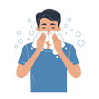 © shaki - Man washing face with soap and bubbles