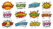© Rumah - Comic explosion bubbles featuring kaboom and zoom action words.