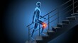 © SemvakCyber - Anatomical representation of a person with joint pain in the knee