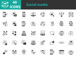 © kornkun - set of social media icons, thumb up,  feedback, online marketing, community