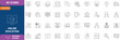 © Ariful - Online education line icons set. Contain icons related to Elearning, Online learning, study, and etc. line icon Editable stroke. Vector illustration