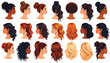 © Silvna - Diverse Women Hair Styles Illustration.