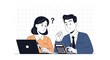 © Lago - Confused Business People Calculating Finances with Calculator and Laptop