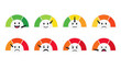 © Andrei - Set of satisfaction meter icons with facial expressions