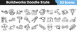 © Vectoravec - Hand drawn doodle style construction icons set for building projects