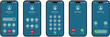 © md - Smartphone interface screens showing incoming call icons eps 10