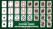 © Simon - High-quality vector illustration of a full standard 52-card playing deck, featuring hearts, diamonds, clubs, and spades for casino game concepts and graphic design