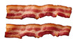 © Sorin - Crispy fried bacon strips with red meat and white fat, isolated on transparent background