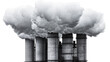 © Veaceslav - Industrial chimneys emitting thick smoke, isolated on transparent background