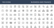 © MdJalal - Business and Finance Line Icon Collection with Banking, Investment, Analytics, Accounting, Payments, E Commerce, and Corporate Management Symbols