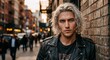 © Olexandr - Close-up of stylish man with blonde hair in city