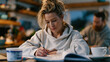 © Maksym - IVF patient organizing a weekly injection schedule on a kitchen calendar, medication kept in a labeled container on the counter, a supportive partner placing a cup of tea beside her as she checks of
