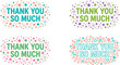 © Najma - Colorful thank you so much starry gratuity labels