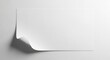 © Elbowpain - Blank White Paper Sheet with Curled Corner on White Background Mockup
