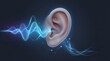 © Shraddha - Digital illustration of human ear hearing sound waves