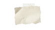 © Isolated_png - Piece of white grid paper with torn edges taped to surface for creative note taking or scrapbooking ideas.