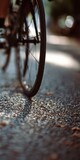 cycling - a cyclist is riding a bicycle with pedals and two wheels