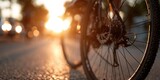 cycling - a cyclist is riding a bicycle with pedals and two wheels