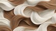© Mamur - Wavy, stylized close-up features flowing, textured strands of light & dark colors