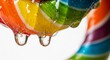 © ifan - Rainbow colorful lollipop with dripping sugar.