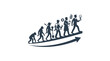 © Udinn - A conceptual illustration showing the progression of human development and innovation