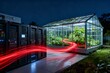 © fenghui - server room with greenhouse at night