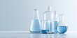 © Chandlerlikes - Clean white laboratory background with isolated pharmaceutical tools and large copy space, Adobe stock healthcare commercial layout