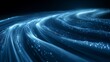 © rinrada - digital transaction superhighway, interconnected payment infrastructure, flowing blue data currents, glowing fintech particles, secure banking communications, abstract speed concept