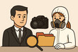 © Emon - Business professional and specialist in hazmat suit investigate evidence using a camera, magnifying glass, and folders.