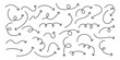 © Hike Studio 5 - Hand drawn line arrows icons set collection. Arrow vector elements hand drawn arrows brush stroke curly arrow collection.