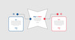 © hengky - Buy vs rent financial decision infographic template with big shuriken star shape with round square box on balance side with 2 points comparison flat style